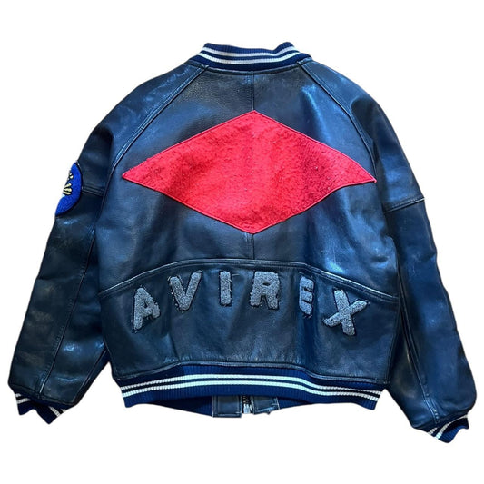 Avirex Leather Bomber Jacket (M)