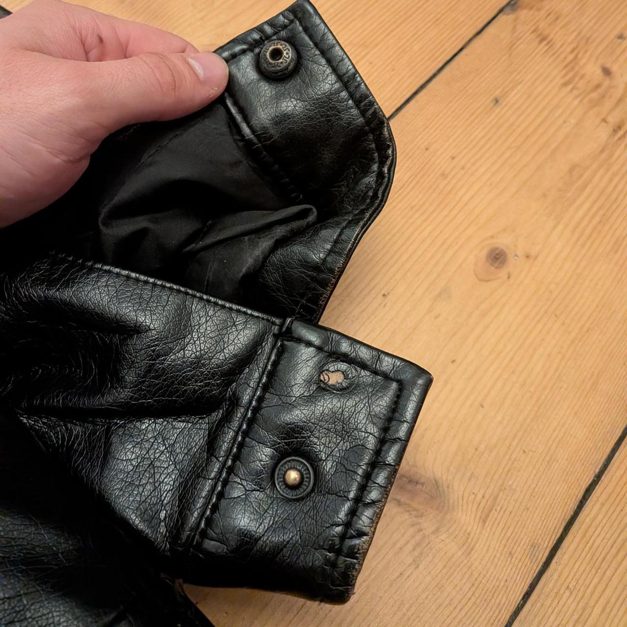 Levis Faux Leather Hoodie Jacket (XL)