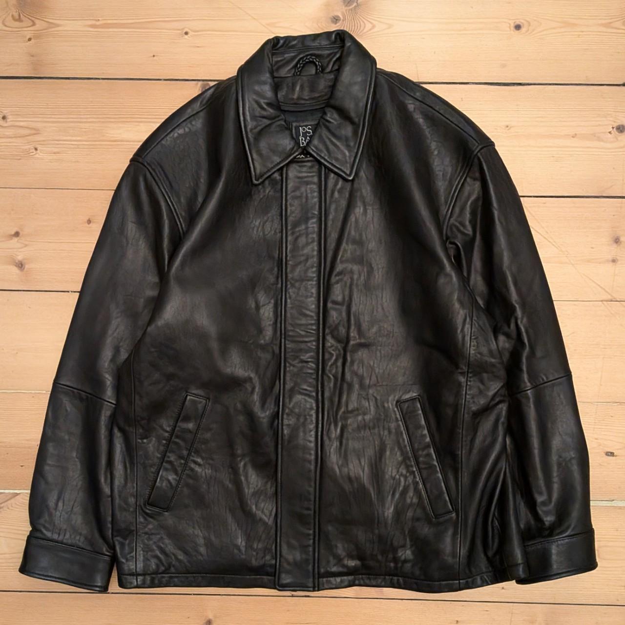 Jos A Bank Leather Jacket (XL)