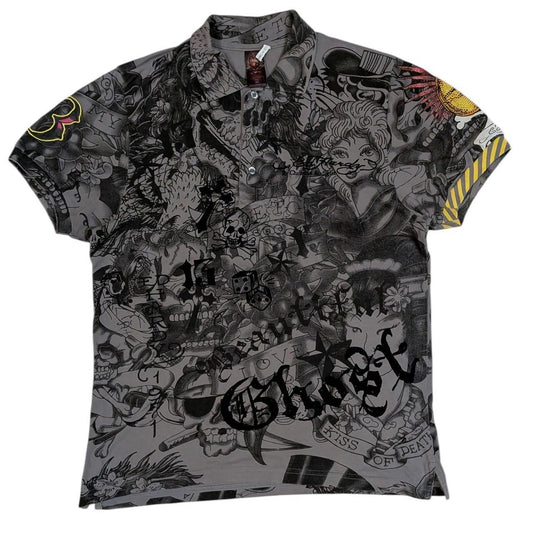 Ed Hardy by Christian Audigier Polo Shirt (M)