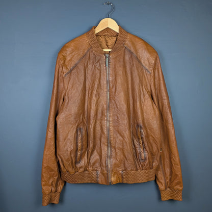 Philipp Plein Lamb Leather Jacket (XL)